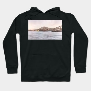 The Forth Bridge as Digital Art Hoodie